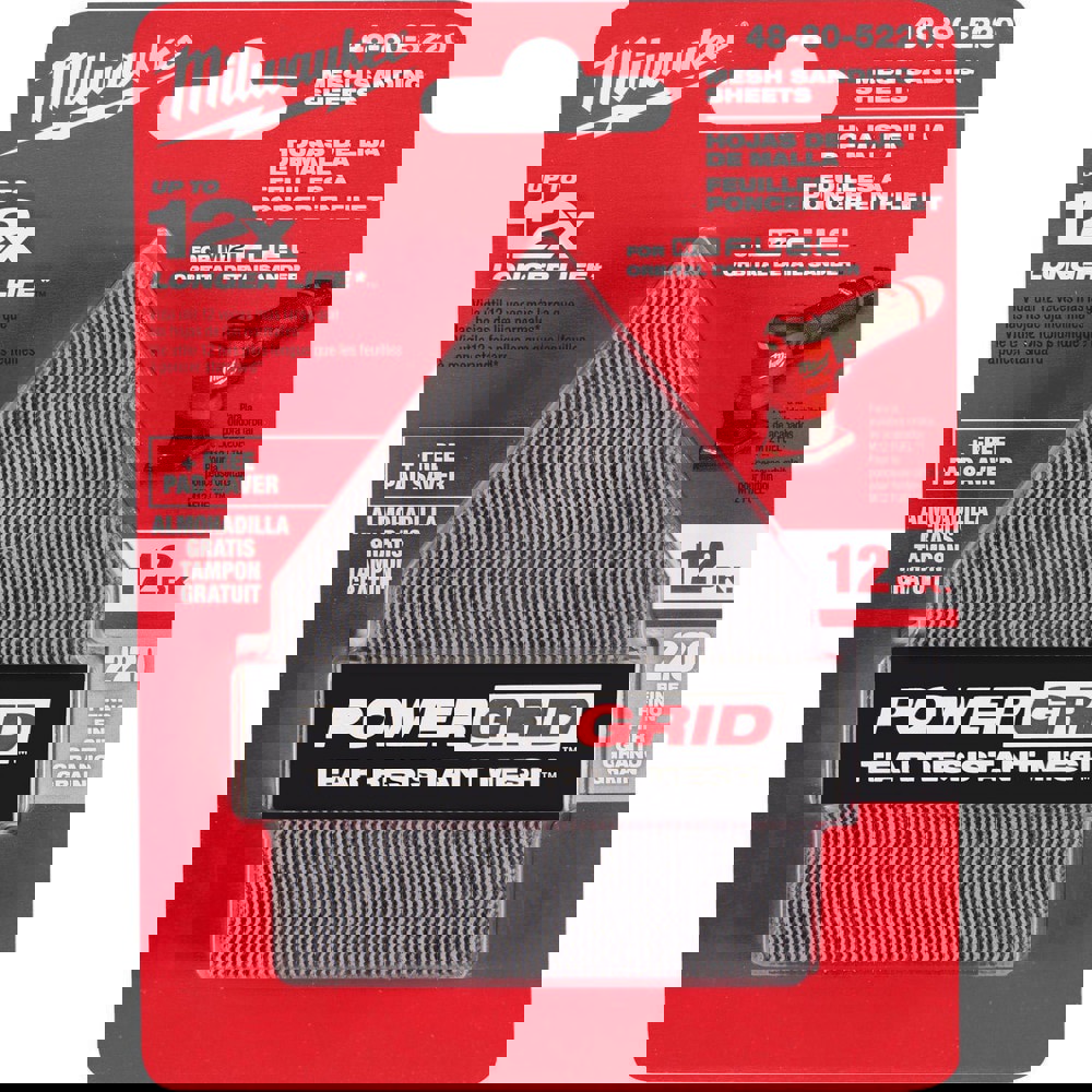 Sanding Sheets; Grade: Medium ; Grit: 220 ; Backing Material: Mesh ; Backing Weight: 0.12 lb ; Overall Length (Inch): 3-3/4